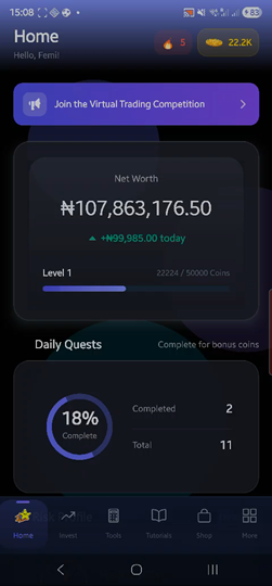 WealthNuggets app demo preview